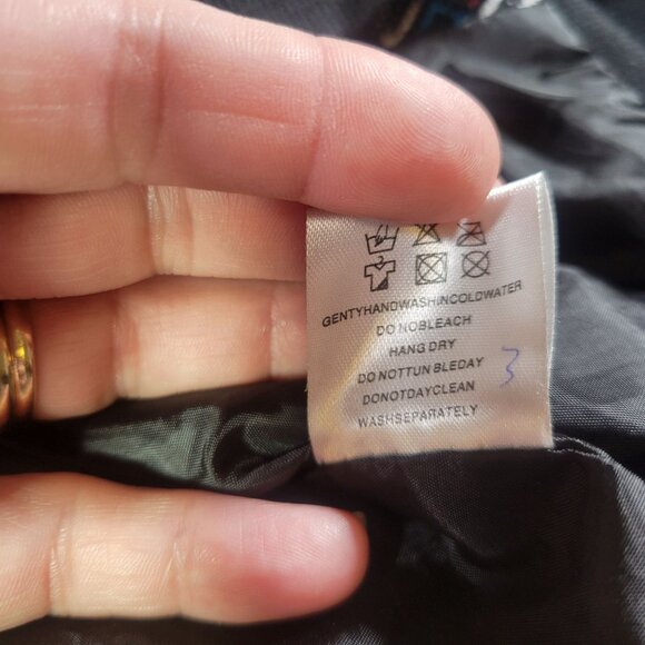 H+S Multicolor Geometric Pattern Ribbed Collar Cuffs & Hem Bomber Jacket Size S - Picture 4 of 8